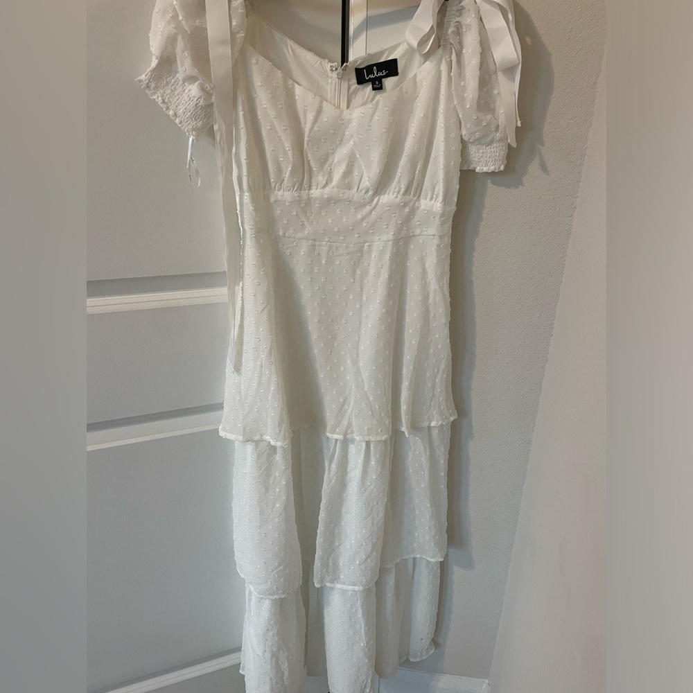 White Lulus midi dress, Size S